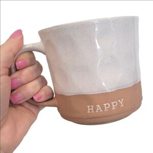 Atelier "Happy" Handcrafted Clay Pottery Ceramic Coffee Tea Mug